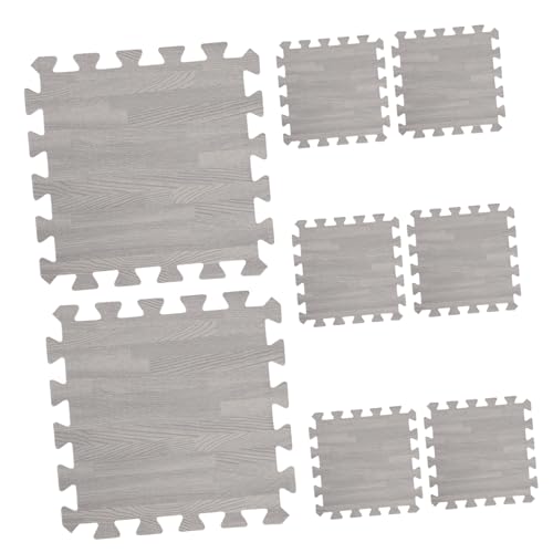 GOOHOCHY 8st Bodenmatte Auswechselbare Fußmatten -Puzzle-Matte Babymatte Für Den Boden Ineinandergreifende Babymatten Tragbare Puzzlekissen Tragbare Bodenfliesen Spielmatte Schaum Grey von GOOHOCHY