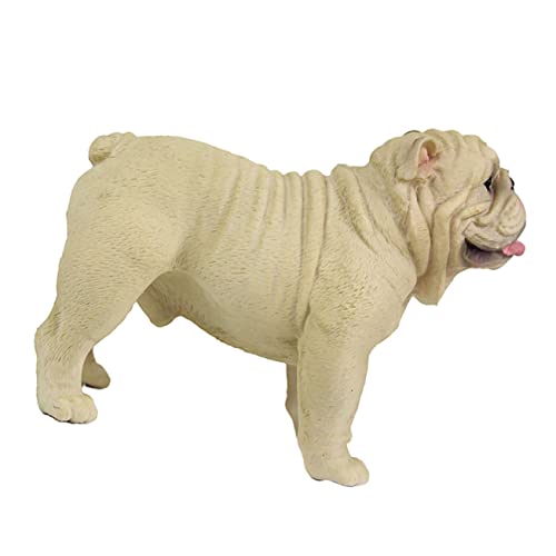 GOOHOCHY Dekorative Bulldoggen Figur Aus Stehende Hundestatue Im Cartoon Stil Realistisches Haustier Modell Für Wohn Und Gartendekoration Hundedekoration Für von GOOHOCHY