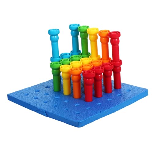 GOOHOCHY Frühförderungs Pegboard mit Bunten Pilz Steckern Montessori Lernspielzeug zur Feinmotorikförderung Farb und Formensortierung für Kleinkinder Robustes Kunststoff Steckbrett GOOHOCHY Frühförderungs Pegboard mit Bunten Pilz Steckern Montessori Lernspielzeug zur Feinmotorikförderung Farb und Formensortierung für Kleinkinder Robustes Kunststoff Steckbrett von GOOHOCHY