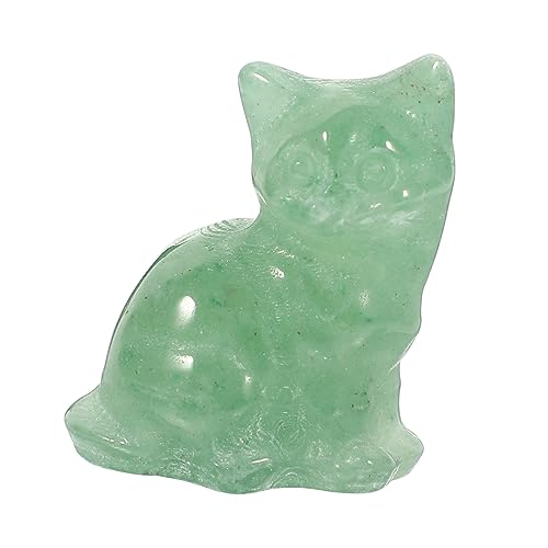 GOOHOCHY Kristallornamente Miniatur Katzenfigur Plüsch Interaktives Katzenspielzeug Katzenspielzeug Zauberstab Mini Katzenstatuen Schwarze Katzendekoration Katzen Sammlerstücke von GOOHOCHY