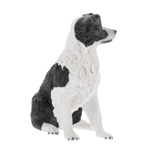 GOOHOCHY Realistische Border Collie Hundestatue Dekorative Tierfigur Aus Resin Für Und Sammler Kleine Hundefigur Als Tischdekoration Ideales Für Tierliebhaber von GOOHOCHY