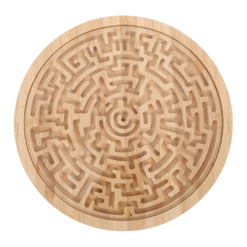 GOOHOCHY Rundes Holz Labyrinthspiel für Tragbares Lernspielzeug mit Beweglichen Perlen Fördert Logisches Denken Motorische Fähigkeiten und Frühkindliche Entwicklung für Unterwegs GOOHOCHY Rundes Holz Labyrinthspiel für Tragbares Lernspielzeug mit Beweglichen Perlen Fördert Logisches Denken Motorische Fähigkeiten und Frühkindliche Entwicklung für Unterwegs von GOOHOCHY