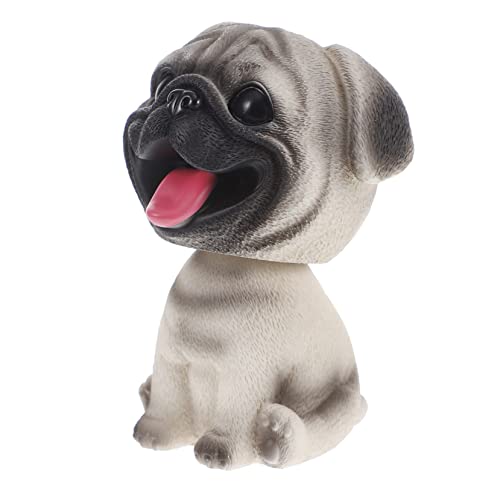 GOOHOCHY Wackelhund Mops Figur Lustige Auto Dekoration Shaking Head Hund Ornament Für Schreibtisch & Zuhause Resine Hund Deko Figur Ideale Geschenkidee Für Hundeliebhaber Und von GOOHOCHY