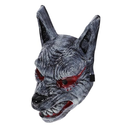 GOOHOCHY Wolf Maske Party Performance Masken Tiere Maske Wolf Design Maske Halloween Maske Halloween Party Maske Plastikmaske Cosplay Party Maske Horror Stil Maske Schöne Masken von GOOHOCHY