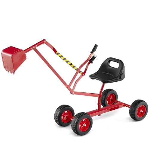 GOPLUS Kinder Sitzbagger, Aufsitzbagger mit 360° drehbarem Sitz, 2 Armen und 4 rutschfesten Rädern, Bagger zum Draufsitzen mit Griff aus Gummi, Sandbagger für Jungen und Mädchen ab 3 Jahren GOPLUS Kinder Sitzbagger, Aufsitzbagger mit 360° drehbarem Sitz, 2 Armen und 4 rutschfesten Rädern, Bagger zum Draufsitzen mit Griff aus Gummi, Sandbagger für Jungen und Mädchen ab 3 Jahren von GOPLUS