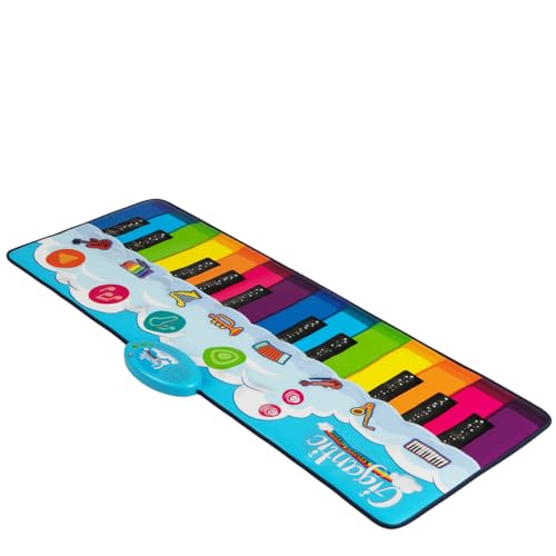 GOPLUS Musikmatte Kinder ab 1 Jahr, 120cm Klaviermatte mit 8 Musikinstrumente, 24 Tasten, Klavier-Tanzmatte mit Aufnahme, Wiedergabe & Einstellbarer Lautstärke, Musikspielzeug für Jungen & Mädchen GOPLUS Musikmatte Kinder ab 1 Jahr, 120cm Klaviermatte mit 8 Musikinstrumente, 24 Tasten, Klavier-Tanzmatte mit Aufnahme, Wiedergabe & Einstellbarer Lautstärke, Musikspielzeug für Jungen & Mädchen von GOPLUS