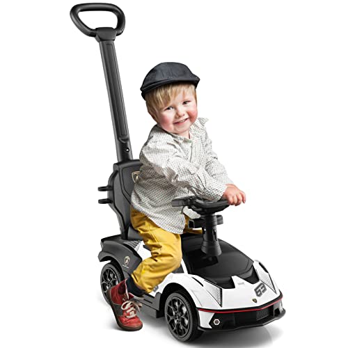 GOPLUS Rutschauto Lamborghin, 3 in 1 Rutschfahrzeug mit Schiebegriff, Schutzgeländer, Stauraum unter dem Sitz, Hupe & ausziehbarer Fußstütze, Schiebeauto für Kinder von 12 bis 36 Monaten (Weiß) GOPLUS Rutschauto Lamborghin, 3 in 1 Rutschfahrzeug mit Schiebegriff, Schutzgeländer, Stauraum unter dem Sitz, Hupe & ausziehbarer Fußstütze, Schiebeauto für Kinder von 12 bis 36 Monaten (Weiß) von GOPLUS