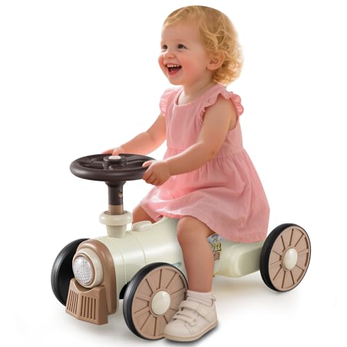 GOPLUS Rutschauto für Kinder, Rutschfahrzeug mit Lenkrad, Zuggeräusche & Stauraum unter dem Sitz, Kinderauto mit 4 robusten Rädern, Spielzeug zum Fahren für Kleinkinder von 19-36 Monaten (Beige) GOPLUS Rutschauto für Kinder, Rutschfahrzeug mit Lenkrad, Zuggeräusche & Stauraum unter dem Sitz, Kinderauto mit 4 robusten Rädern, Spielzeug zum Fahren für Kleinkinder von 19-36 Monaten (Beige) von GOPLUS