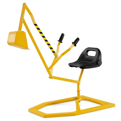 GOPLUS Sitzbagger Kinder, Aufsitzbagger mit 360° drehbarem Sitz, Sandkastenbagger aus Metall mit Schaufel & 2-Hand-Steuerungen, für Sand, Erde, Schnee, Sandbagger für Kinder ab 3 Jahren GOPLUS Sitzbagger Kinder, Aufsitzbagger mit 360° drehbarem Sitz, Sandkastenbagger aus Metall mit Schaufel & 2-Hand-Steuerungen, für Sand, Erde, Schnee, Sandbagger für Kinder ab 3 Jahren von GOPLUS