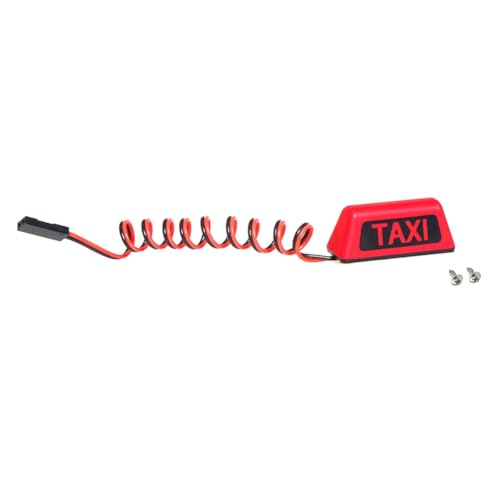 GOSIA Universelles Taxi-Autodach Licht für RC Auto 1/10 RV 1/8 Kletterfahrzeug Geländewagen Basteln Renovierung RC Auto R160 Rot von GOSIA