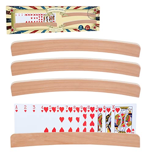 Holz Spielkartenhalter Einschichtig - klassisch Stabiler Kartenständer aus Massivholz für Pokerabende & Brettspiele & Bridge Canasta, Naturholz, für Kinder, Erwachsene, Senioren, 34 x 3,6 x 1,3 cm Holz Spielkartenhalter Einschichtig - klassisch Stabiler Kartenständer aus Massivholz für Pokerabende & Brettspiele & Bridge Canasta, Naturholz, für Kinder, Erwachsene, Senioren, 34 x 3,6 x 1,3 cm von GOTHINK