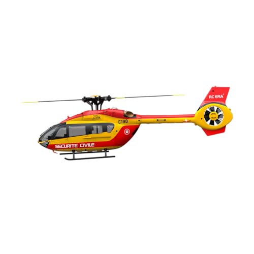 GOUX 1:30 C190 H145 RC-Hubschrauber für Erwachsene, 2.4G 6CH einmotoriges gyroskopisches Flugmodell, Geschenk für Erwachsene und Jugendliche (RTF Version/Rot-Gelb) von GOUX