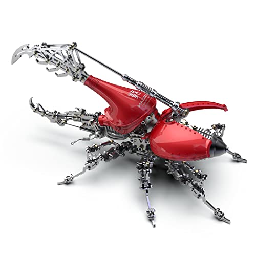 GOUX 1014PCS+ 3D Metall Puzzle Mechanisches Dynastes Modell, 30CM Mechanischer Käfer Bausatz, Steampunk Insektenmodell Kreative Geschenke für Erwachsene von GOUX