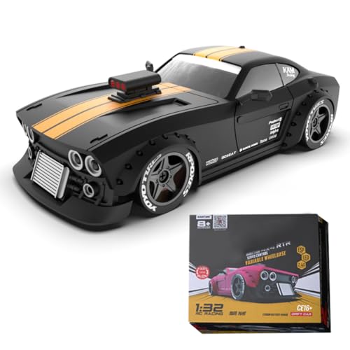 GOUX 2 in 1 Mini Gyroskop RC Sportwagen, 1/32 Skala 2.4G 4WD RC Drift Auto mit LED Scheinwerfern, 30 Km/h Hochgeschwindigkeits-Fernsteuerungsfahrzeuge von GOUX