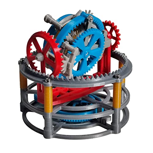 GOUX 3D DIY gedruckt Tourbillon Uhrwerk Montage dynamisches Modell Spielzeug Geschenke, kreative Geschenk Desktop-Spielzeug von GOUX