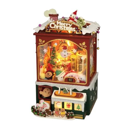 GOUX 3D DIY hölzerne Weihnachten Klaue Maschine Music Box Modell, Desktop-Dekoration kreatives Spielzeug Halloween Weihnachten Geschenk von GOUX