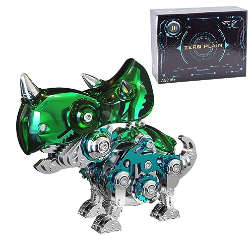 GOUX 3D Puzzle Modellbausatz, 3D Dinosaurier Puzzle 3D Metall Puzzle Erwachsene Metall 3D Modell, DIY Ornament Geschenke Mit 160 Stück für Erwachsene Kinder von GOUX