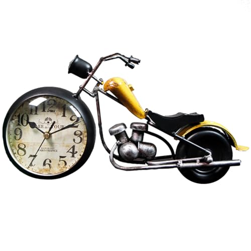 GOUX Retro Handcrafted Motorrad Modell mit Uhr Kreative Trendy Ornament, Kreative Wecker von GOUX