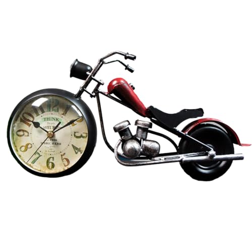 GOUX Retro Handcrafted Motorrad Modell mit Uhr Kreative Trendy Ornament, Kreative Wecker von GOUX