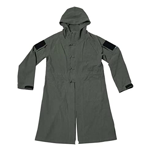 GOUX Taktische Tunika-Jacke, Outdoor Taktischer Langer Mantel Trainingsmantel mit Kapuze von GOUX