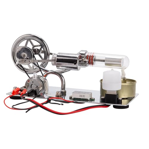 GOUX Γ-Typ Heißluft Stirlingmotor Modell Bausatz, DIY Generator Modell Bausatz mit Licht Mechanische Wissenschaft Puzzle Spielzeug Geschenk von GOUX