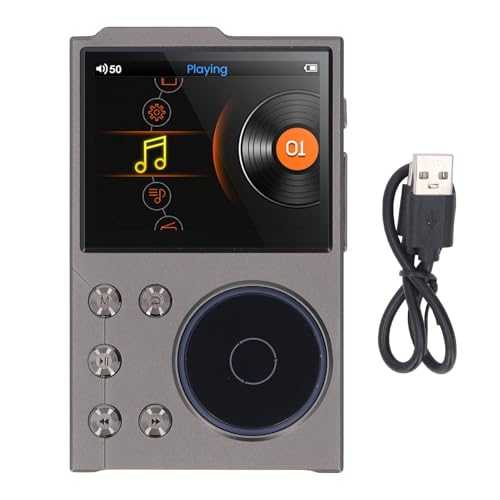 Digitaler Musik-Player, Verlustfreier BT 5.3-Sound, 2,4-Zoll-TFT-Farbbildschirm, 14.000 Songs-Speicherunterstützung, Tragbarer DSD FLAC HD HiFi-MP3-Player für Sport, Arbeit, von GOWENIC