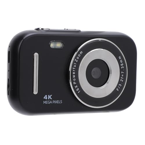 GOWENIC Teenager-Digitalkamera, 4K 48 MP Vlogging-Kamera mit 16-fachem Zoom, 2,8-Zoll-Bildschirmdesign, Wiederaufladbare Teenager-Spielzeugkamera, Kinder-Videorecorder für Jungen, (Black) von GOWENIC