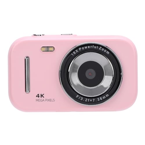 GOWENIC Teenager-Digitalkamera, 4K 48 MP Vlogging-Kamera mit 16-fachem Zoom, 2,8-Zoll-Bildschirmdesign, Wiederaufladbare Teenager-Spielzeugkamera, Kinder-Videorecorder für Jungen, (Rosa) von GOWENIC