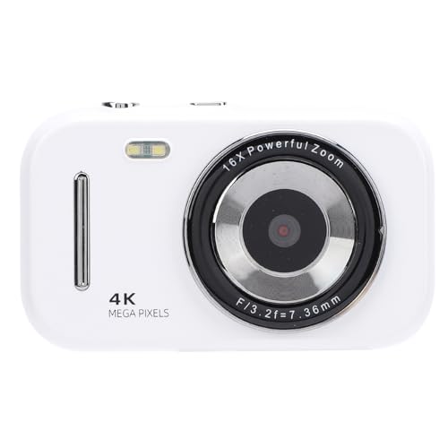 GOWENIC Teenager-Digitalkamera, 4K 48 MP Vlogging-Kamera mit 16-fachem Zoom, 2,8-Zoll-Bildschirmdesign, Wiederaufladbare Teenager-Spielzeugkamera, Kinder-Videorecorder für Jungen, (White) von GOWENIC