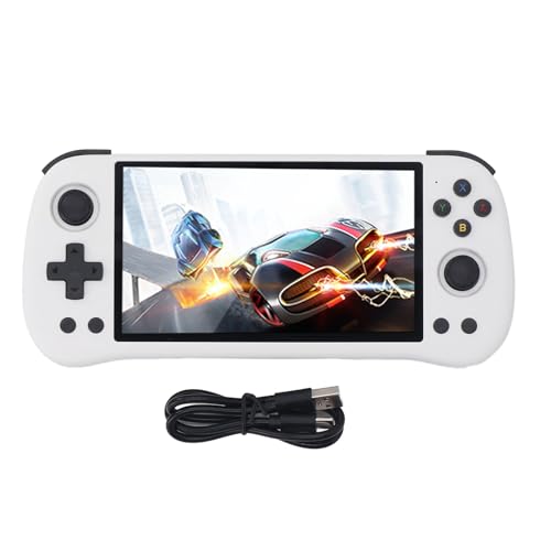 X55 Handheld-Spielekonsole, 5,5-Zoll-IPS-Bildschirm, RGB-Dual-Joysticks-Design, Tragbarer Gaming-Player, Open-Source-Spielekonsole für Heimreisen (16G und 128G) von GOWENIC