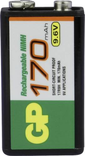 GP GPIND17R9HC1 9V Block-Akku NiMH 170 mAh 9.6V 1St. von GP