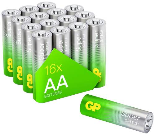 GP Super Mignon (AA)-Batterie Alkali-Mangan 1.5V 16St. von GP