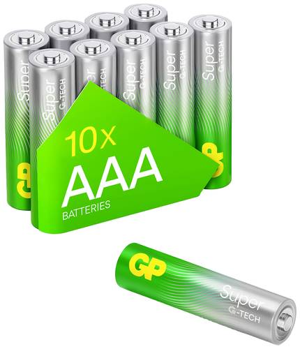 GP Super Micro (AAA)-Batterie Alkali-Mangan 1.5V 10St. von GP