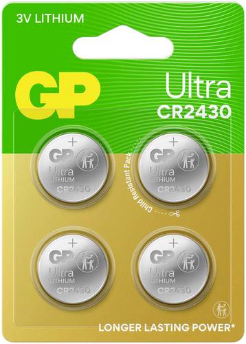 GP Knopfzelle CR 2430 3V 4 St. 275 mAh Lithium Ultra von GP