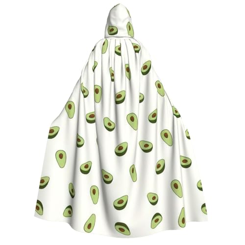 GPFNMRSN Avocado-Druck, Unisex, mit Kapuze, Halloween-Umhang, langer Umhang, Kleid, Kostüme für Erwachsene und Kinder, Cosplay von GPFNMRSN