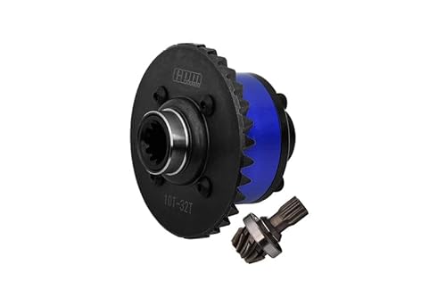 4140 Medium Carbon Steel + 7075 Alloy Rear Complete Differential Set for Traxxas 1:5 X Maxx 6S 8S / XRT 8S / X Maxx Ultimate 8S / XRT Ultimate 8S Monster Truck Upgrades - Blue von GPM Racing