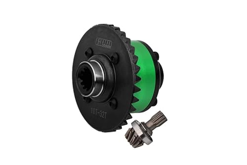 4140 Medium Carbon Steel + 7075 Alloy Rear Complete Differential Set for Traxxas 1:5 X Maxx 6S 8S / XRT 8S / X Maxx Ultimate 8S / XRT Ultimate 8S Monster Truck Upgrades - Green von GPM Racing