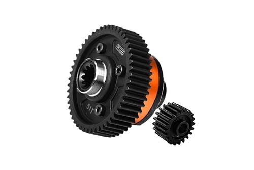 4140 Medium Carbon Steel + 7075 Aluminium Alloy Center Complete Differential for Traxxas 1:5 X Maxx 6S 8S / XRT 8S / X Maxx Ultimate 8S / XRT Ultimate 8S Monster Truck Upgrades - Orange von GPM Racing