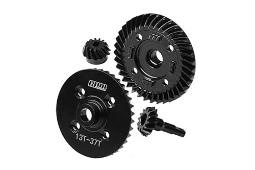 4140 Medium Carbon Steel Front and Rear Spiral Differential Ring Gear & Pinion Gear for Traxxas 1:10 Maxx-89076-4/1:8 Maxx Slash 6S-102076-4/1:10 Maxx with WideMAXX-89086-4 Monster Truck Upgrades von GPM Racing