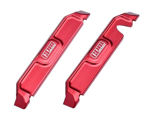 Aluminium 7075 Alloy Chassis Nerf Bars for Traxxas 1/16 Mini Maxx 4WD RTR Brushless Monster Truck 107154-1 Upgrades - Red von GPM Racing