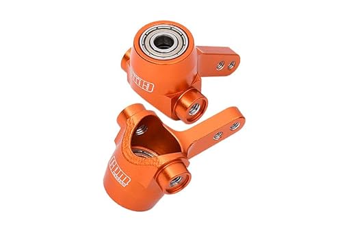 Aluminium 7075 Alloy Front Axle Knuckle (Larger Inner Bearings) for Tamiya 58737 Hotshot II 2024 Off-Road 4WD RC Car Upgrade Parts - Orange von GPM Racing