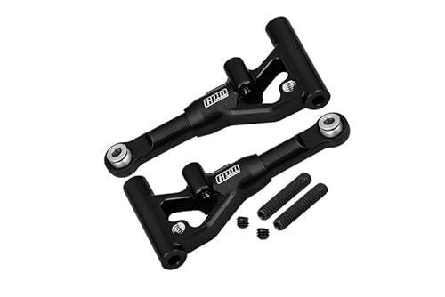 Aluminium 7075 Alloy Front Lower Suspension Arms for Traxxas 1/10 4-Tec Drift Ford Mustang RWD Drift Car RTR 105237-4 Upgrades - Black von GPM Racing