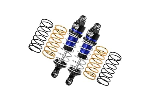 Aluminium 7075 Alloy Front Or Rear Adjustable Spring Shock 58mm For Arrma 1:18 GRANITE GROM MEGA 380-ARA2102 / TYPHON GROM MEGA 380-ARA2106 / 1:14 MOJAVE GROM MEGA 380-ARA2104 Upgrades - Blue von GPM Racing