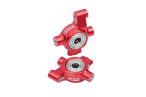 Aluminium 7075 Alloy Front Steering Block (Larger Inner Bearings) for Traxxas 1/10 4-Tec Drift Ford Mustang RWD Drift Car RTR 105237-4 Upgrades - Red von GPM Racing