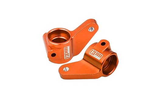 Aluminium 7075 Alloy Front Steering Blocks for Traxxas 1:10 Slash MudBoss/Drag Slash / 2WD Bandit / 2WD F-150 / 2WD Slash Brushless / 2WD Bigfoot / 2WD Rustler / 2WD Stampede Upgrade Parts - Orange von GPM Racing