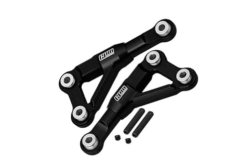 Aluminium 7075 Alloy Front Upper Suspension Arms for Traxxas 1/10 4-Tec Drift Ford Mustang RWD Drift Car RTR 105237-4 Upgrades - Black von GPM Racing