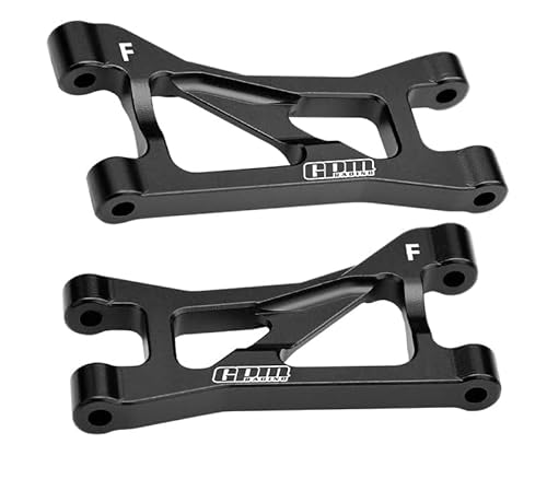 Aluminium 7075 Alloy Front Upper Suspension Arms for Traxxas 1/16 Mini Maxx 4WD RTR Brushless Monster Truck 107154-1 Upgrades - Black von GPM Racing