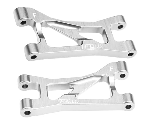 Aluminium 7075 Alloy Front Upper Suspension Arms for Traxxas 1/16 Mini Maxx 4WD RTR Brushless Monster Truck 107154-1 Upgrades - Silver von GPM Racing