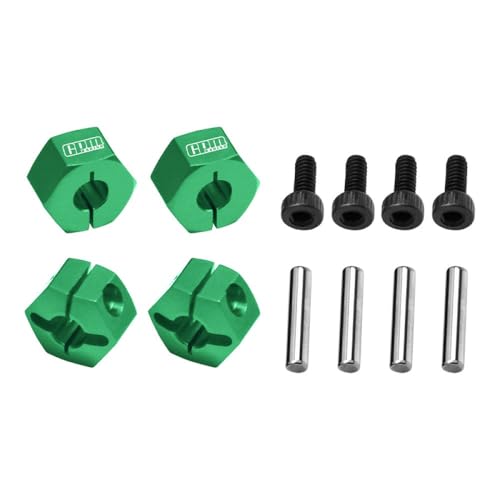 Aluminium 7075 Alloy Front and Rear Clamp Type Wheel Hub 12mm for Traxxas 1/16 Mini Maxx 4WD RTR Brushless Monster Truck 107154-1 Upgrades - Green von GPM Racing