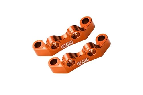 Aluminium 7075 Alloy Front & Rear Upper Arm Bulk for Tamiya 1/10 RC Car TT02 Upgrade Parts - Orange von GPM Racing